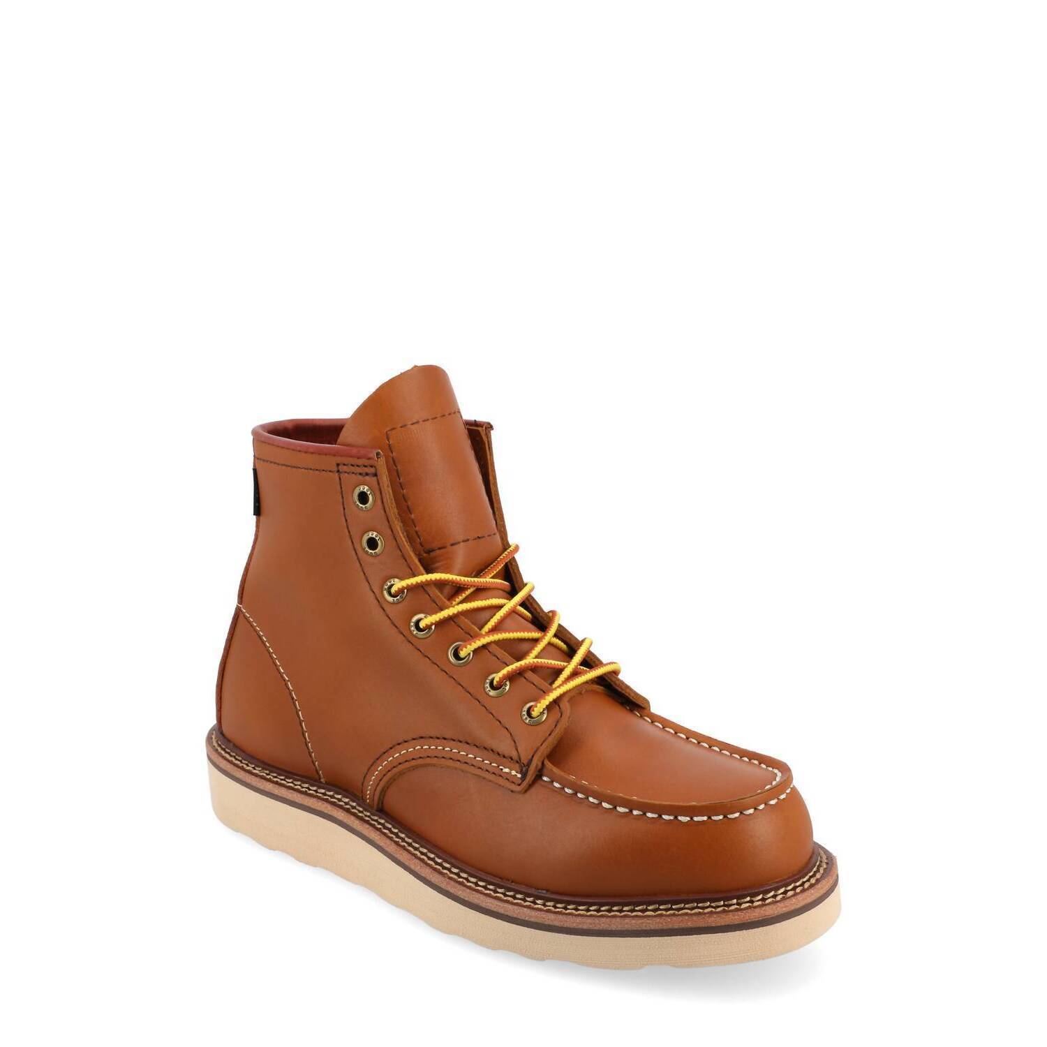 New Taft Clothing Men's 002 Leather Moc Toe Boots In Brown